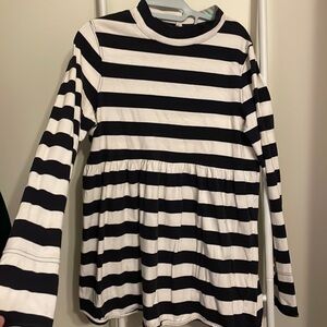 We the Free striped mock neck tunic